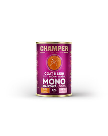 CHAMPER Coat Skin Lašišos monoproteinų ėdalas šunims 400 g