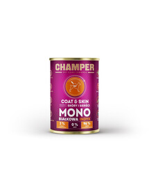 CHAMPER Coat Skin Kalakutienos monoproteinų ėdalas šunims 400 g