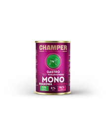 CHAMPER Gastro Jautienos monoproteinų ėdalas šunims 400 g