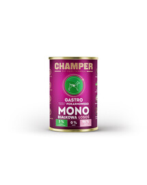 CHAMPER Gastro Lašišos monoproteinų ėdalas šunims 400 g