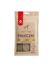 MACED Triušienos lazdelės su obuoliais ir burokėliais 100 g