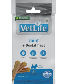 FARMINA Vet Life Treat Joint Mini 60 g (7 vnt.) dantų skanėstai mažų veislių šunims