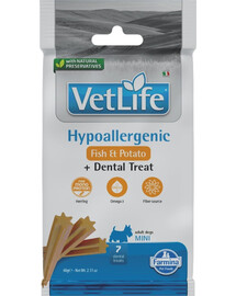 FARMINA Vet Life Treat Hypoallergenic Fish Mini 60 g (7 vnt.) dantų skanėstai mažų veislių šunims