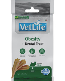 FARMINA Vet Life Dental Treat Obesity Mini 60 g (7 vnt.) dantų skanėstai mažų veislių šunims