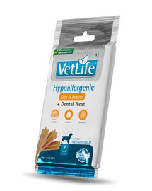 FARMINA Vet Life Dental Treat Hypoallergenic Fish Medium/Maxi 100 g (7 vnt.) dantų skanėstų vidutiniams ir dideliems šunims