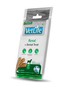 FARMINA Vet Life Dental Treat Renal Medium/Maxi 100 g (7 vnt.) dantų skanėstų vidutiniams ir dideliems šunims