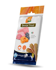 FARMINA N&D Pumpkin Dental Treat Lamb Blueberry Medium/Maxi 100 g (7 vnt.) dantų skanėstų vidutiniams ir dideliems šunims