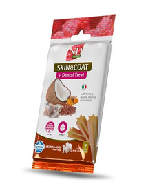 FARMINA N&D Quinoa Dental Treat Skin Coat Herring Medium/Maxi 100 g (7 vnt.) dantų skanėstų vidutiniams ir dideliems šunims
