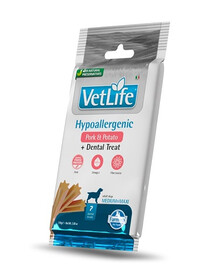 FARMINA Vet Life Dental Treat Hypoallergenic Pork Medium/Maxi 100 g (7 vnt.) dantų skanėstų vidutiniams ir dideliems šunims