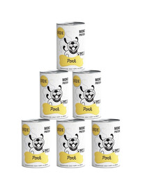 PAKA ZWIERZAKA PEPE Pork 99% (wieprzowina) 6x400 g