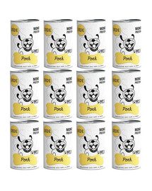 PAKA ZWIERZAKA PEPE Pork 99% (wieprzowina) 12x400 g