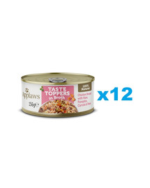 APPLAWS Taste Toppers Pierś z kurczaka, szynka i dynia w bulionie 12x156 g