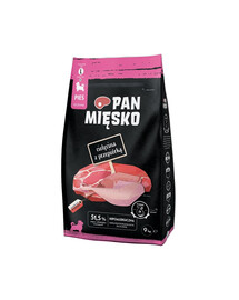 Cielęcina z przepiórką dla szczeniąt chrupki L 9 kg