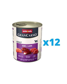 GranCarno zestaw z wołowiną i jagnięciną 12 x 400 g