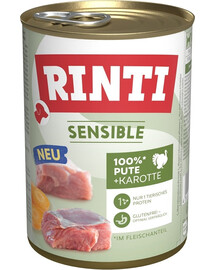 RINTI Sensible Kalakutiena su morkomis, 24 x 400 g