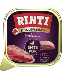 RINTI Singlefleisch Exclusive Duck Pure Monoproteinų pašaras su antiena 6x150g
