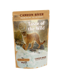 TASTE OF THE WILD Canyon River 85 g drėgna maistas su upėtakiu katėms