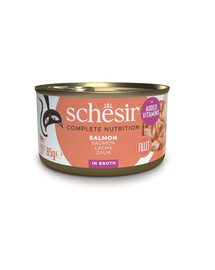SCHESIR Łosoś w bulionie dla kotów 85 g