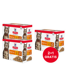 HILL'S Science Plan Feline Adult Multipack Poultry Selection 85 g x12 vnt (2+1 NEMOKAMAI)