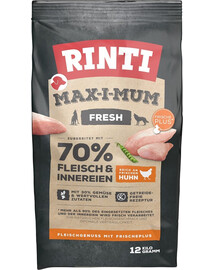 RINTI MAX-I-MUM Chicken su vištiena 12 kg + MACED triušio ausis 2 vnt.