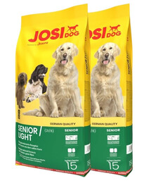 JOSERA JosiDog Senior Light 2x15 kg vyresniems ir mažiau aktyviems šunims