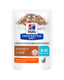 HILL'S Prescription Diet Feline k/d Kidney Care Early Stage su vištiena 12x85 g