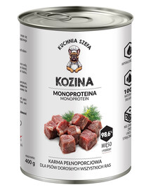 KUCHNIA SZEFA  monoproteininis maistas su ožkiena šunims visų veislių 400 g