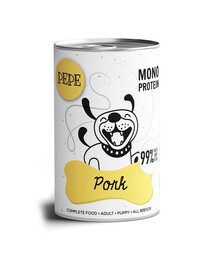 PAKA ZWIERZAKA PEPE Pork 99% (kiauliena) 800 g monoproteininė maistas