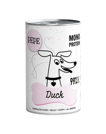 PAKA ZWIERZAKA PEPE Duck 99% (antis) 800 g monoproteininė maistas