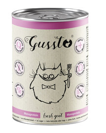 GUSSTO Cat Fresh Goat drėgna maistas katėms su ožkiena 400g