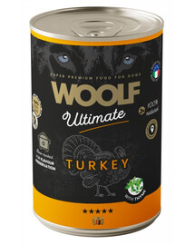 WOOLF Ultimate Adult Dog Turkey and Thyme 400g drėgnas kalakutienos ir čiobrelių ėdalas šunims
