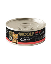 WOOLF Wild Cat Ultimate Beef Pate 85g jautieną sǔřėtas maistas katėms