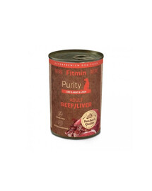 FITMIN Purity Adult Dog Beef with liver 400g jautiena su kepenimis šunims