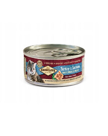 CARNILOVE Cat turkey salmon Karma su kalakutų ir lašišos 100 g