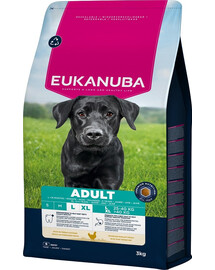 EUKANUBA Suhų maistas su vištiena suaugusiems didelių veislių šunims 3 kg