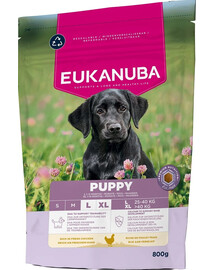 EUKANUBA Puppy Large Breeds Chicken 800 g sausa maistas didelių veislių šuniukams, turintis šviežio vištienos
