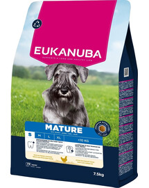 EUKANUBA Mature Small Breeds Chicken 7,5 kg sausa maistas suaugusiems mažų veislių šunims, turintis šviežio vištienos