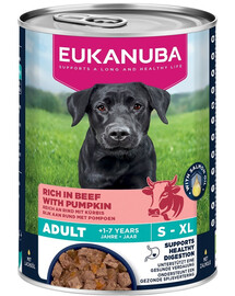 EUKANUBA Life Care Adult Rich in Beef 400 g paštetas šunims, turintis jautienos ir moliūgo