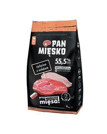PAN MIĘSKO Veršiena su kalakutiena šunims traškučiai M 2x9 kg