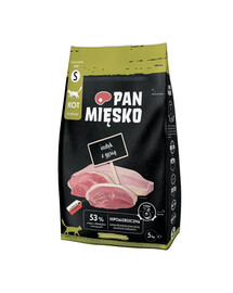 PAN MIĘSKO Kalakutiena su žąsiena katėms traškučiais S 2x5 kg