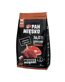 PAN MIĘSKO Jautienos ir elnienos kačių skanėstai M 2x10 kg