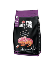 PAN MIŠKO Veršiena su krevetėmis katėms traškučiai S 5 kg