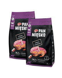 PAN MIŠKO Veršiena su krevetėmis katėms traškučiai S 2x5 kg