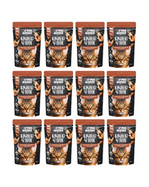 PAN MIĘSKO Gabaliukai padaže Veršiena su elniena, šlapias kačių maistas, 12 x 85 g