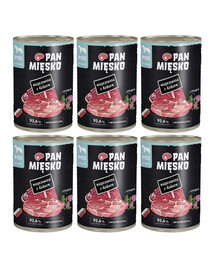 PAN MIŠKO Kiauliena su šernu drėgnas maistas šunims 6x400 g