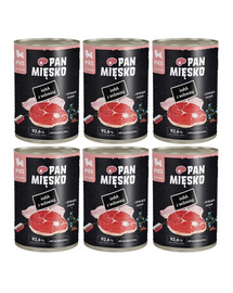 PAN MIŠKO Kalakutas su jautiena drėgnas maistas šuniukams 6x400 g