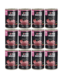 PAN MIŠKO Kiauliena su antis drėgnas maistas šuniukams 6x400 g