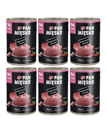 PAN MIŠKO Kiauliena su antis drėgnas maistas šuniukams 6x400 g