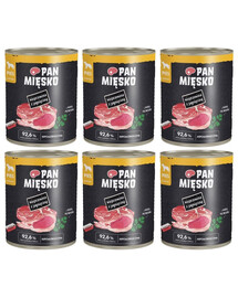 PAN MIŠKO Kiauliena su aviena drėgnas maistas šunims 6x800 g