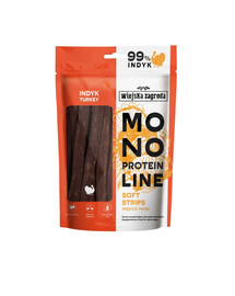 WIEJSKA ZAGRODA Monoproteiniai minkšti juostelės šunims Kalakutiena 100 g